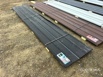 Quantity of (30) 16 ft x 3 ft Black Metal Roof Panels (Unused)
