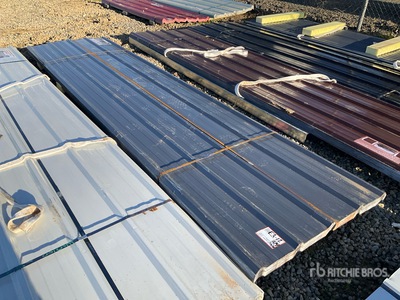 Quantity of (70) 12 ft x 3 ft Grey Metal Roof Panels (Unused)