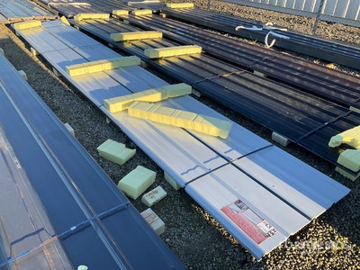 Quantity of (20) 12 ft x 3 ft White Metal Roof Panels (Unused)