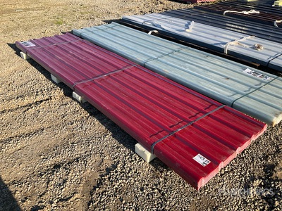 Quantity of (30) 8 ft x 3 ft Red Polycarbonate Roof Panel (Unused)