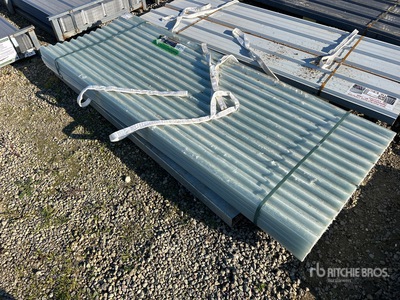 Quantity of (100) Clear Polycarbonate Roof Panel 8 Ft X 3 Ft (Unused)