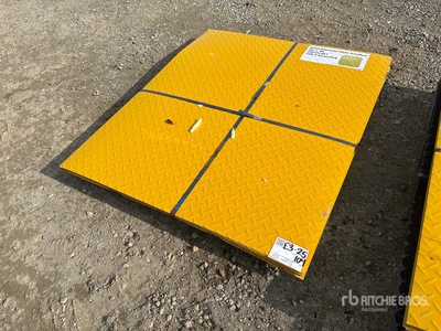 Quantity of (20) Yellow Steel Diamond Plate 3 Ft X 4 Ft