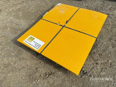 Quantity of (20) 3 ft x 4 ft Yellow Steel Diamond Plate