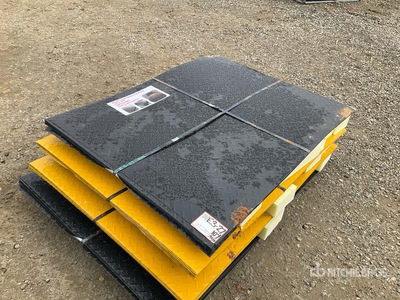 Quantity of (20) 3 ft x 4 ft Black Steel Diamond Plate