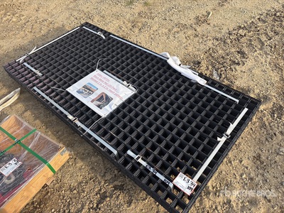 Quantity of (20) 36 in x 72 in Black Metal Rail (Unused)