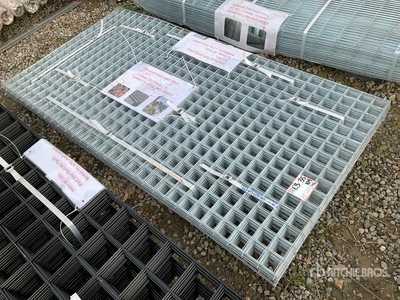 Quantity of (40) 3 ft x 6 ft 12 Gauge Galvanized Garden Mesh Steel (Unused)