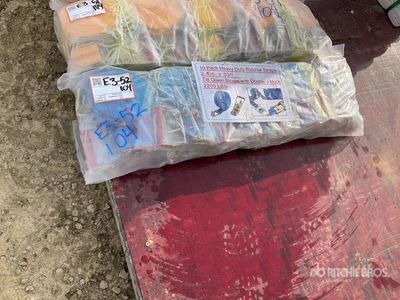 Quantity of (10) 33 ft x 2.4 in Blue Heavy Duty Ratchet Straps Divers Autres (Unused)