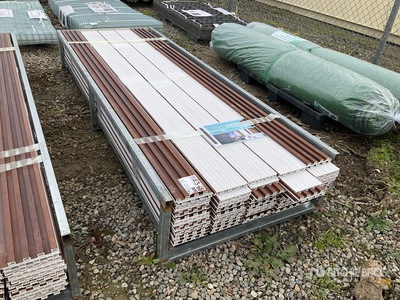 Quantity of (100) 94.5" x 6" x 0.67" 3D WPC Wood Wall Panels Divers Autres