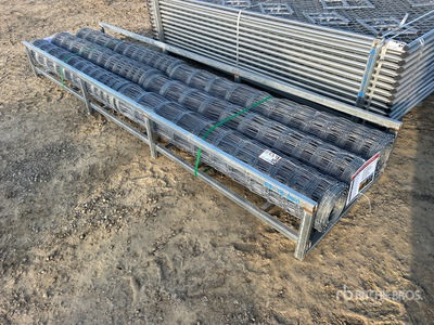 Quantity of (6) 5 ft 9 in x 164 ft Galvanized Hot Dip Field Ogrodzenie (Unused)