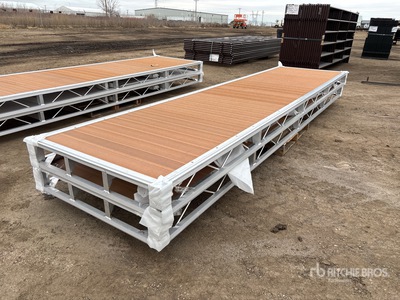 Quantity of (2) 2025 BYT BDF410 4 ft x 10 ft Aluminum Boat Dock Section Kit (Unused)