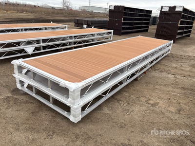 Quantity of (2) 2025 BYT BDF410 4 ft x 10 ft Aluminum Boat Dock Section Kit (Unused)