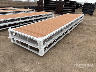 Quantity of (2) 2025 BYT BDF410 4 ft x 10 ft Aluminum Boat Dock Section Kit (Unused)