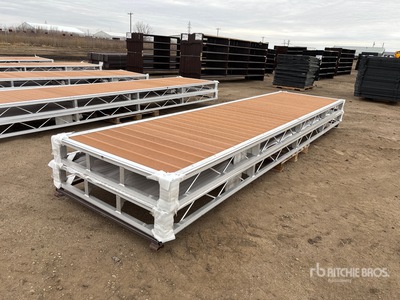 Quantity of (2) 2025 BYT BDF410 4 ft x 10 ft Aluminum Boat Dock Section Kit (Unused)