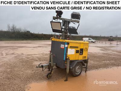 2017 Atlas Copco HiLight H5+ 2.7 kVA Mat D'Eclairage 1 Essieu S/A Light Tower