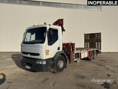 2006 Palfinger PK23500 on 2006 Renault Premium 6x2 Camion Plateau Avec Grue 6x2 Pritschenwagen mit Kran (Inoperable)