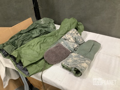 (33) Clothing Bags, (12) Pairs of Cold Weather Mittens & Assorted Items
