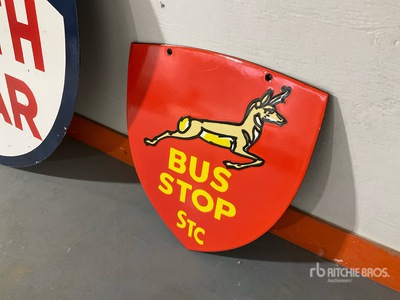 STC Bus Stop 14 in Porcelain Sign