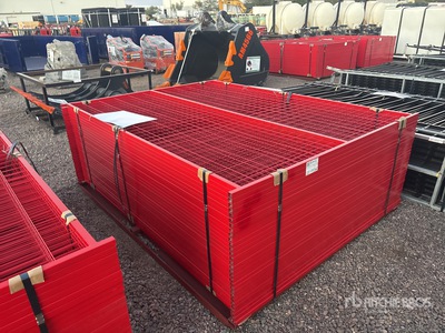 Quantity of (30) Canex 6 ft x 8 ft Powder Coated Site Fence (Unused)