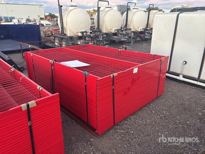 Quantity of (30) Canex 6 ft x 8 ft Powder Coated Site Fence (Unused)