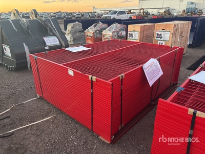 Quantity of (30) Canex 6 ft x 8 ft Powder Coated Site Fence (Unused)