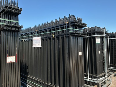 Quantity of (20) Canex 7 ft x 10 ft Powder Coated Wrought Iron Clôture de site (Unused)