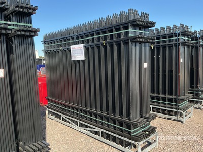 Quantity of (20) Canex 7 ft x 10 ft Powder Coated Wrought Iron Clôture de site (Unused)