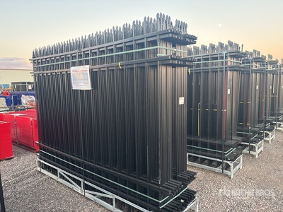 Quantity of (20) Canex 7 ft x 10 ft Powder Coated Wrought Iron Site Fence (Unused)