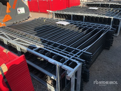 Quantity of (20) Canex 7 ft x 10 ft Powder Coated Wrought Iron Clôture de site (Unused)