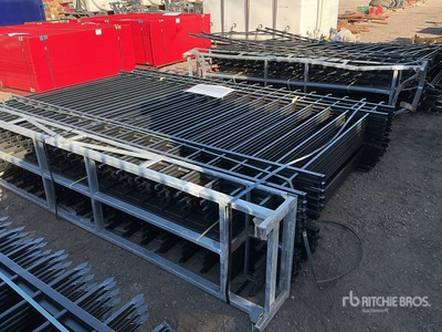 Quantity of (20) Canex 7 ft x 10 ft Powder Coated Wrought Iron Clôture de site (Unused)