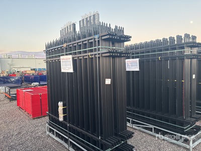 Quantity of (20) Canex 7 ft x 8 ft Powder Coated Wrought Iron Site Fence (Unused)