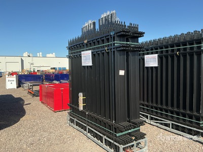 Quantity of (20) Canex 7 ft x 8 ft Powder Coated Wrought Iron Clôture de site (Unused)