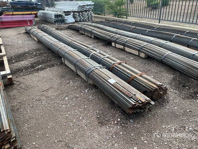 Quantity of (2) Bundles Steel Flat Bar Varios. Industrial