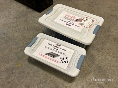 Quantity of (248) Ridgid 500B & Universal Bolt Dies Individual Dies 1/4 in to 2 in NC & NF Bolt Thread Utensili