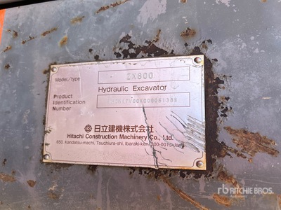 2003 Hitachi ZX800 VG 油圧ショベル