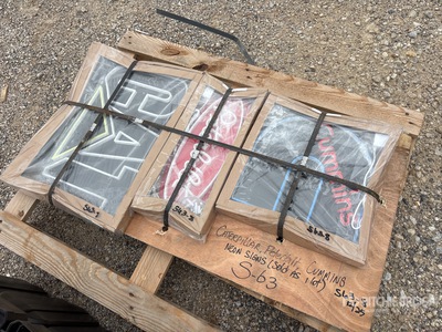 Quantity of Caterpillar, Cummins, Peterbilt Neon Signs (Unused)