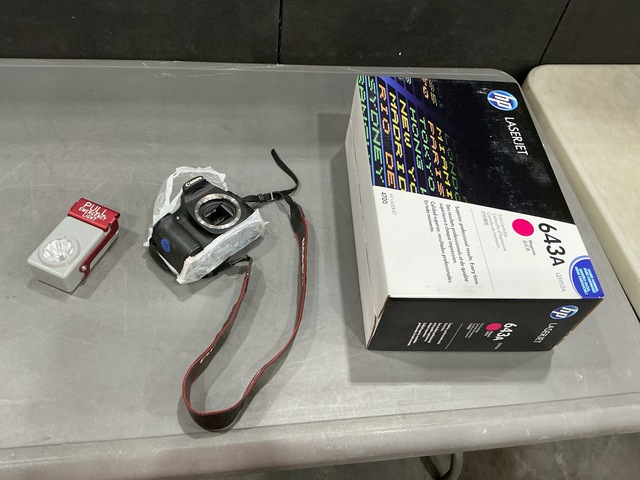 (1) Digital Camera, (2) Emergency Exit Lights & Assorted Items