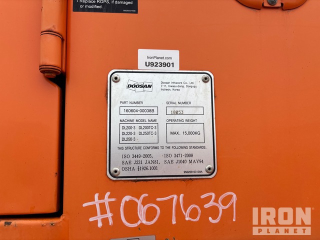 CARGADOR FRONTAL 2014 DOOSAN DL250TC3