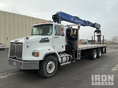 2015 PM 74S PL 8300 lb Knuckle Boom on 2015 Western Star 4700 8x4 Boom Truck