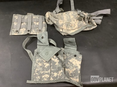 (55) M4 Three Mag Pouches, (74) Waist Packs & Assorted Items