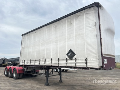 1996 Barker 7.1 m Tri/A B-Double Lead Remorque pour rideaux latéraux