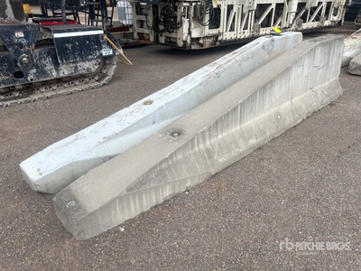 Quantity of (2) DB80 4 m Tapered Concrete Barrier