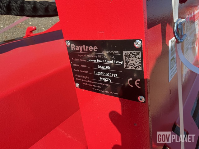 Surplus Raytree RMLL60 60'' Skid Steer Power Rake Land Level - Unused ...