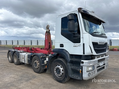 2016 Iveco Stralis AD 450 8x4 Twin-Steer Hooklift Truck