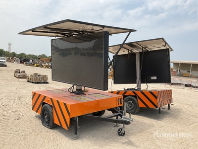 Quantity of (2) 2021 Sirius Solar Tow Behind Message Board