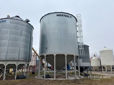 Westeel +/- 10000 bu 6 Ring Hopper Grain Bin