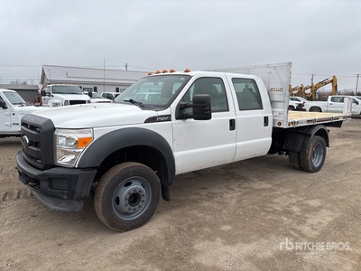 2012 Ford F-450 XL 4x2 Crew Cab Flatbed Truck (Inoperable)