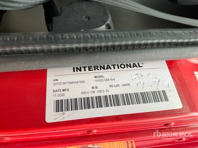 2021 International HX615 8x4 Tri/A Dump Truck