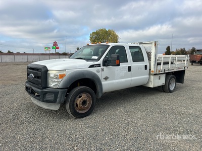 2012 Ford F-450 XL 4x2 Crew Cab Flatbed Truck