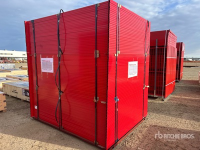 Quantity of (90) Canex 6 ft x 8 ft Powder Coated Temporary Valla (Unused)