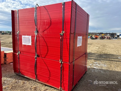 Quantity of (90) Canex 6 ft x 8 ft Powder Coated Temporary Valla (Unused)